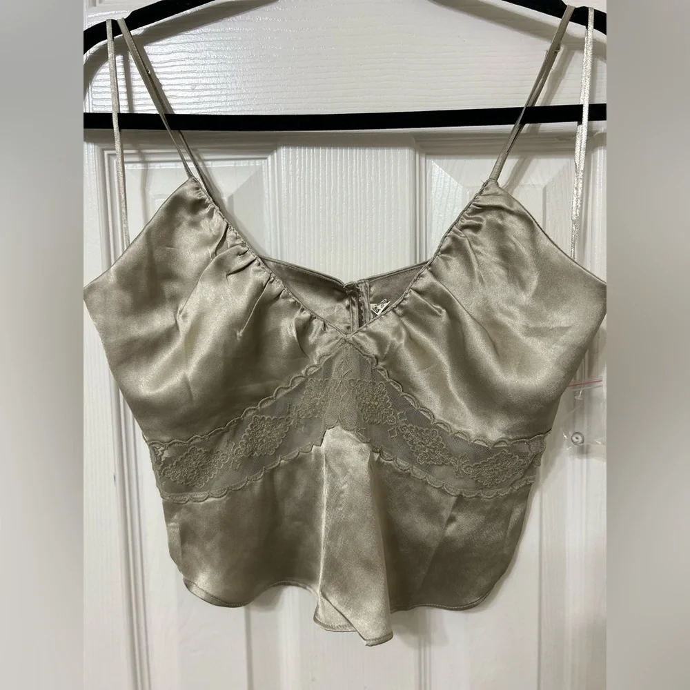 NWOT Free People, Stella Swing Cami, Small in Mushroom